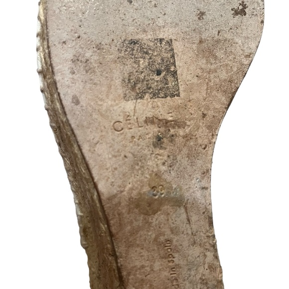 Celine White Leather Wedge - Picture 6 of 8